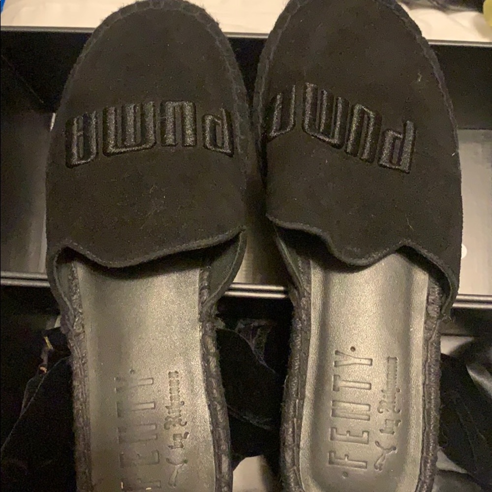 Fenty black puma espadrilles